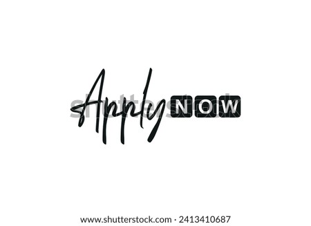 apply now button on white background
