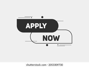 apply now button. sign icon label