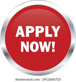 Apply now Button, Apply now sign vector, Apply now Red icon