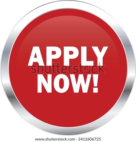 Apply now Button, Apply now sign vector, Apply now Red icon