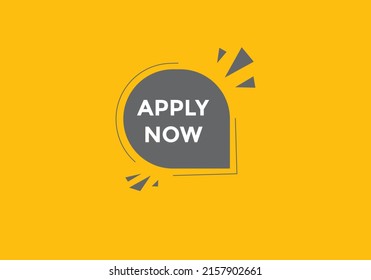 Apply now button. Apply now template for website. Apply now icon flat style