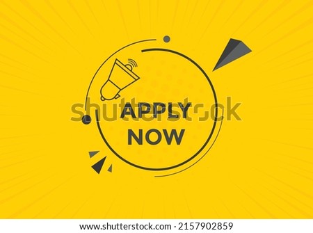 Apply now button. Apply now template for website. Apply now icon flat style