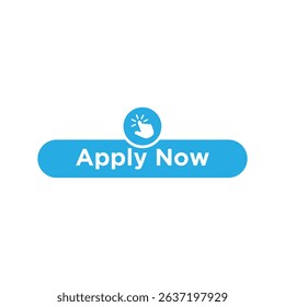 Apply Now Button Vector, Click Hand Icon for Web and UI Design.