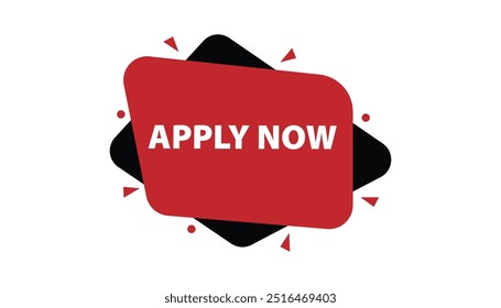 Apply now button web banner templates. Vector Illustration 
