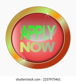 Apply now button for web click,vector