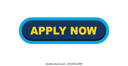 Apply now click button vector illustration. 