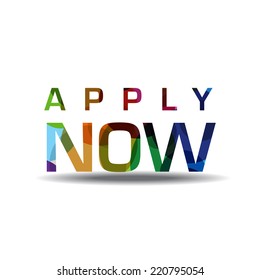 Apply Now Colorful Vector Icon Design