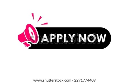 Apply now design logo template illustration