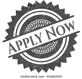 Apply Now emblem drawn in pencil