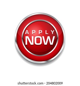 Apply Now Glossy Shiny Circular Vector Button
