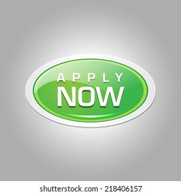 Apply Now Glossy Shiny Elliptical Vector Button