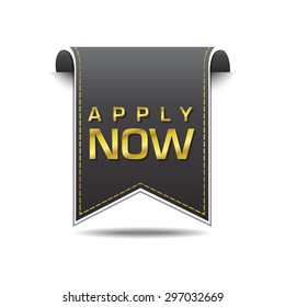Apply Now golden Vector Icon Design