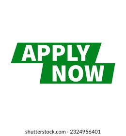 Aplicar Ahora En Forma De Paralelograma Verde Para La Publicidad
