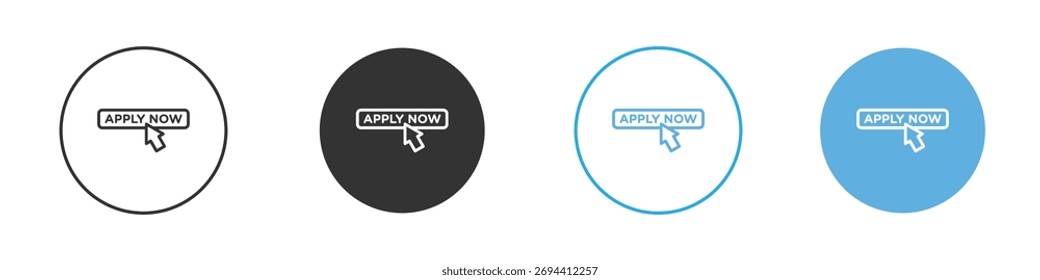 Apply now icon. Graphic icon design template