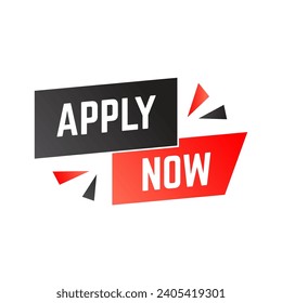 Apply now job submit button icon. Vector apply now button.