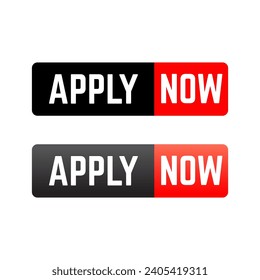 Apply now job submit button icon. Vector apply now button.