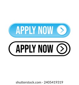 Apply now job submit button icon. Vector apply now button.