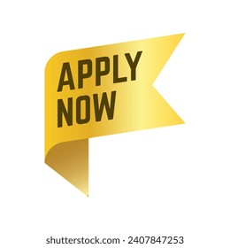 Apply now job submit button icon. Vector apply now button.