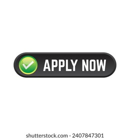 Apply now job submit button icon. Vector apply now button.