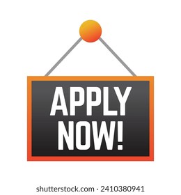 Apply now job submit button icon. Vector apply now button.