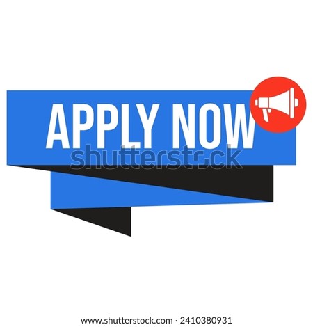 Apply now job submit button icon. Vector apply now button.