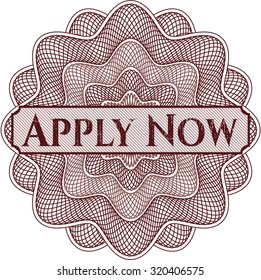 Apply Now money style rosette
