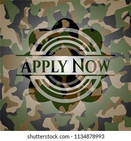 Apply Now on camo texture