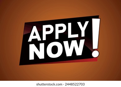 apply now poster banner graphic design icon logo sign symbol social media website coupon

