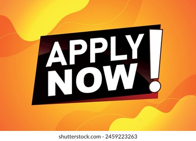 apply now poster banner graphic design icon logo sign symbol social media website coupon

