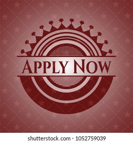   Apply Now red emblem. Retro