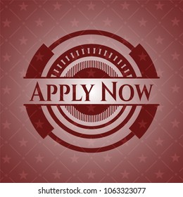 Apply Now red emblem. Retro