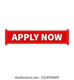 Apply Now In Red Rectangle Shape For Advertisement
