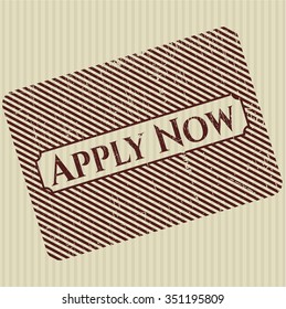 Apply Now rubber stamp