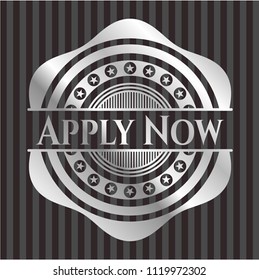 Apply Now silver shiny badge