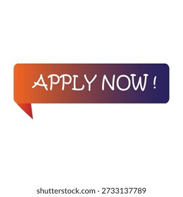Apply Now tag label design.