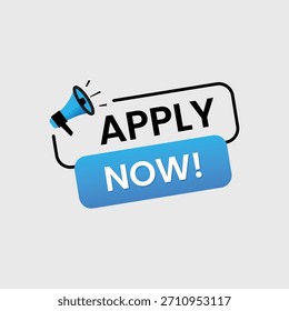 apply now vector  icon  design wath blue and black color