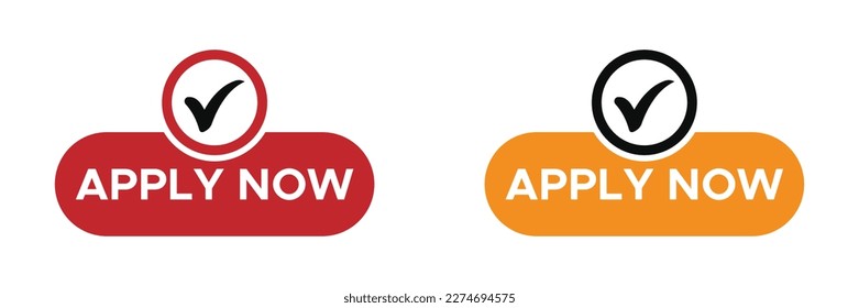 Apply now vector icons set. Trendy apply now vector concepts