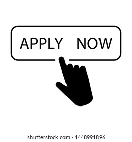 Apply now vector illustration icon. Apply now symbol.
