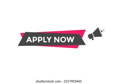 Apply now web button template. Apply now icon label colorful
