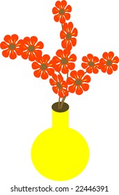 Apply on a star flower vase