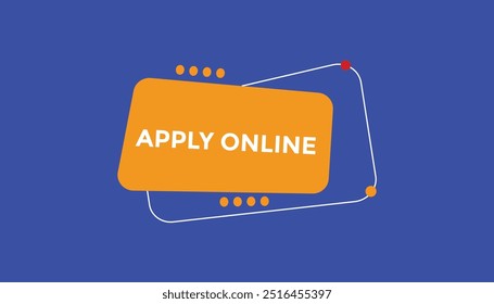Apply online button web banner templates. Vector Illustration 
