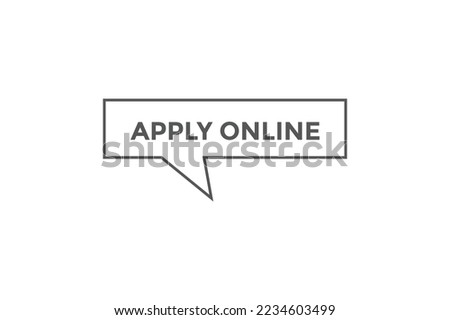 Apply online button web banner template Vector Illustration
