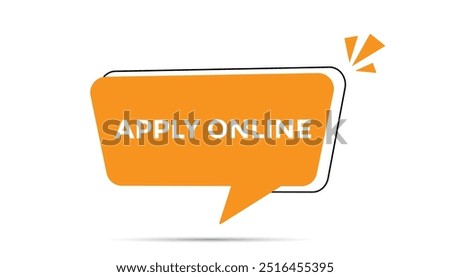 Apply online button web banner templates. Vector Illustration 
