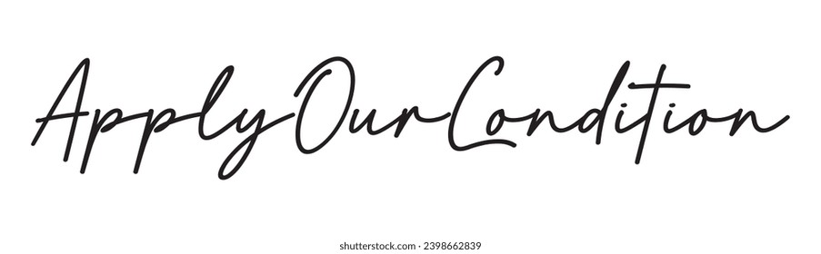 apply our condition text on white background.