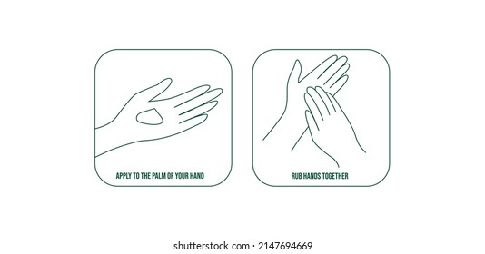 Apply To Palm Of The Hand, Rub Hands Together Icon Vector Illustration 