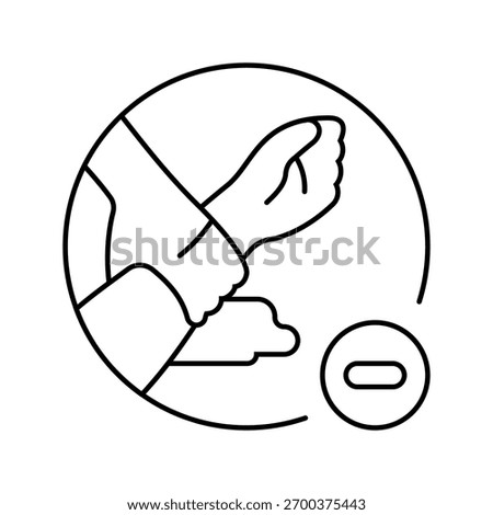 apply pressure to stop bleeding line icon vector. apply pressure to stop bleeding sign. isolated contour symbol black illustration