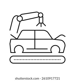 apply primer on car body line icon vector. apply primer on car body sign. isolated contour symbol black illustration