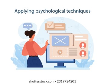 Apply a psychological techniques to conduct difficult negotiation. Business characters with opposite opinions coming up with mutual decision. Making a compromise on a meeting. Flat vector illustration