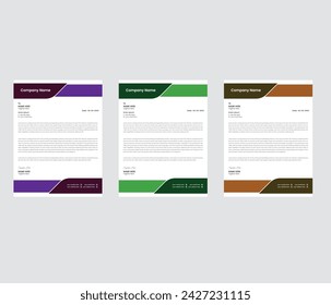 Apply this distinctive modern letterhead design template in business style for your project.