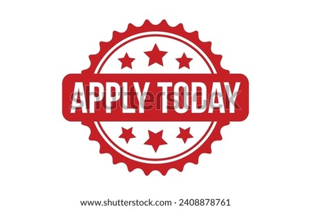 Apply Today rubber grunge stamp seal vector